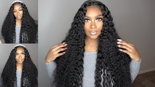 Bomb  30 Inch 250% Density Deepwave Lacef Wig Install| This Curl Pattern Is Amazing|Supernovahair