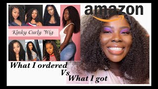 #Amazonwig | Amazon Kinky Curly Human Hair Wig | Vshow | Hair Is It Worth The $???