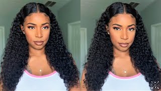 Bomb Jerry Curly Wig | Affordable Human Hair Lace Front Wig | 24 Inch Wig Install | Nadula Hair