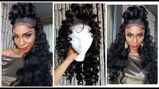 How To: Half Up Half Down On Frontal Wig Ft. Nadula Hair