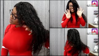 Brazilian Deep Wave Lace Front Wig Install!! Tinashe Hair!!