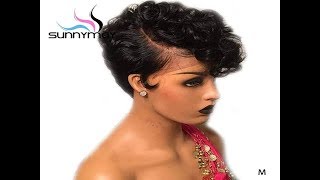 Sunnymay 13X4 Short Human Hair Wigs Pixie Cut Wig 150% Pre Plucked Bob