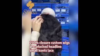 250% Density Body Wave Closure Customied Hair Wig ,Silk And Full ，What Density You Like ?