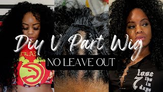 Diy V Part Wig | No Leave Out | Under $50 | Viral Crochet Braid Method