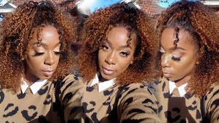 Yes!  How To Define Curls + Half Up Half Down Style On Ombre Wig | Ft Misskhrissy | Hergivenhair