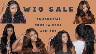Wig Sale! Thursday June 16, 2022 @ 6:00 Pm Est | 20+ Gently Used Wigs For Sale!
