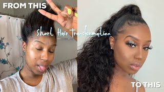 Half Up Half Down Braidless Quickweave|  Perfect For Short Hair