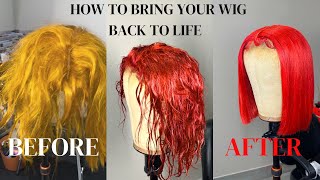Amazon T-Part Wig Review |How To Bring A Old Wig Back To Life | Watercolor And Cut |
