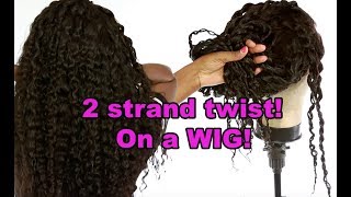 How To 2 Strand Twist On A Curly Lace Wig! Ft Klaiyi Hair