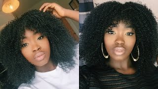 D.I.Y : How To Make Full (No Part)Kinky/Curly Wigs