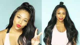 How To Wig Tutorial: Half Up Half Down On Lace Frontal Wig |  Ali Annabelle