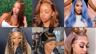 Lace Frontal Wigs On Black Women Compilation . Black Queens Slaying Lace Wigs