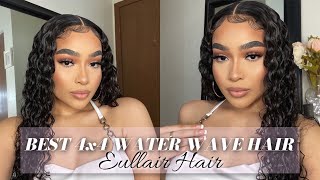 Best Affordable 4X4 Lace Front Wig Install | Water Wave Hair | Beginner Friendly Wig | Eullair Hair