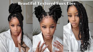 How To: Beautiful Textured Soft Faux Locs | Faux Locs With Curly Human Hair Ends | Sharronreneé