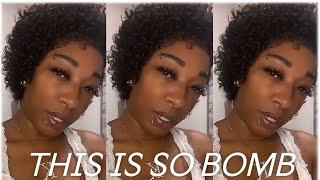 * So Bomb * 13X4 Short Black Pixie Cut Lace Front Wig Review | Amazon “ Cenhiee “