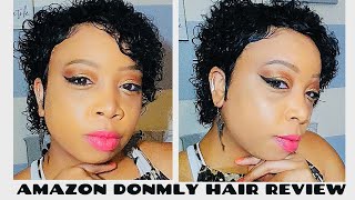 Curly Pixie Cut Wig || Amazon Donmily Hair Review || Short Cut Wig