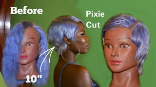 Cutting And Styling A Short Wig Beginner-Friendly Pixie Cut Transformation