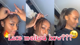 Sleek Top Ponytail!She Reviewed Our 360 Hd Lace Frontal Straight Wigs| Ft. Jessie'S​​ Selection
