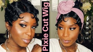 $20 Must Have Short Pixie Cut Wig  W/Finger Waves | Mommy Wig
