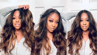 Bomb✨Highlights & Bodywaves For Days T-Part Wig Install Ft.Unice Hair