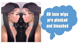 Hd Lace Wigs Pre Plucked And Bleached |  Human Hair Lace Front Wigs | 4X4 Lace Front Wig Human Hair