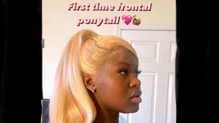 My First Time Installing A Frontal Ponytail