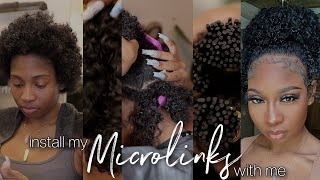 First Time Diy Curly Microlinks On My 3C Natural Hair At Home | Curlsqueen