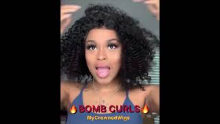 Super Soft 180% Curly Lace Wig Install | Pre-Bleached! Pre-Plucked! | Mycrownedwigs