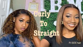 Curly To Straight | Isee Hair