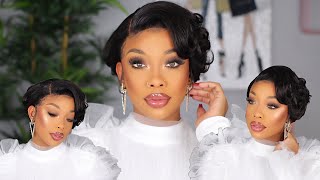 This Glamshort Pixie Cut Lace Front Wig Transformation  *Must Watch* - Ft Wowafrican