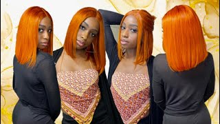 Cheap Ginger Orange Short Bob T-Part Wig | Super Cute! | Amazon Wig