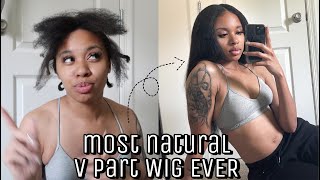 I Found The Best Natural V Part Wig On Amazon! | Chit Chat Wig Install