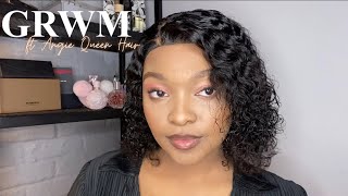Angie Queen Hair Installation: Bob Lace Wigs Brazilian Curly Human Hair || South African Youtuber