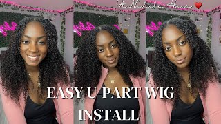 Easy Kinky Curly U-Part Wig Install *Beginner Friendly* Ft. Nadula Hair
