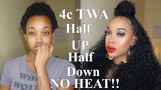 How To| Half Up Half Down On Short 4C Twa Ft Outre Dominican Curly