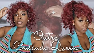 Style My Ponytail W/Me Outre Converti Cap Cascade Queen Half Wig Install & Style $15 Synthetic Wig