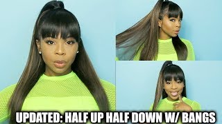 Updated: Half Up Half Down With Fringe Bangs Ft Rpgshow Wig