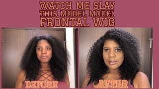Model Model Bohemian Kinky Curly Frontal Wig- Revive A Cheap Human Hair Wig