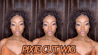 Short Pixie Cut Lace Front || 13X4 Short Pixie Cut Curly Lace Frontal