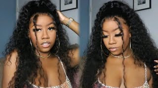 Half Up Ponytail Tutorial With Affordable Exotic Deep Wave Lace Front Ft Ishow Hair