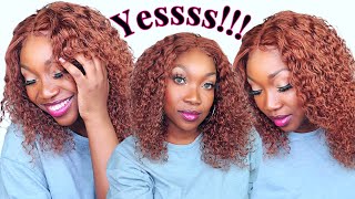  Sign To Try Color | Curly Chocolate Ginger Brown T Part Wig | Nadula Hair | Beginner Friendly