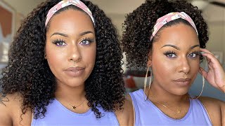 Easy, Affordable, & The Perfect Length! | Dip #30 Curly Human Hair Headband Wig | Ft. Myqualityhair