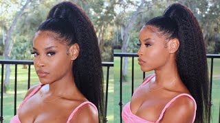 How To: Easy Slick Ponytail With Extensions!! Ft Izi Wigs