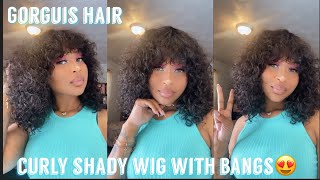 Wig Wednesday|Curly Shady Wig With Bangs|Ft Gorguis Hair￼