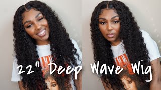 22 Inch Deep Wave Wig Ft Lavy Hair