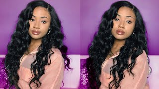 $50 Glueless And Beginner Friendly Loose Deep Wave Synthetic Lace Front Wig | Friday Night Hair