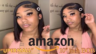 13X4 Hd Transparent Lace Front Bob Wig Install | 10 Inch | Ft. Upermall | Amazon Wig