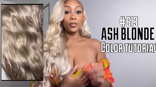 Ash Blonde Hair Tutorial | 30 Inch 250% Density Aliexpress Wig | Beliself Hair | Blonde On Dark Skin