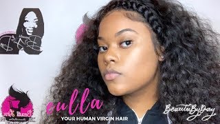 Brazilian Deep Wave Frontal Wig With Halo Braid And Baby Hair