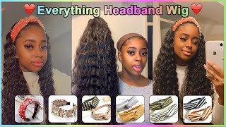 Best Wig For Natural Hair!❤ Deep Wave Headband Wig Review! No Skill Needed! #Ulahair